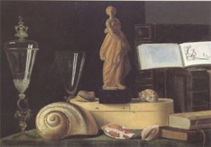 Sebastian Stoskopff Still Life with a Statuette and Shells (mk05)